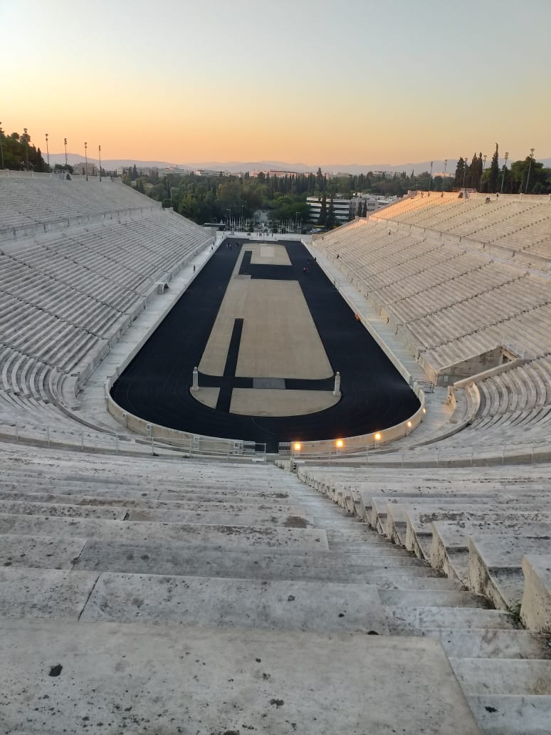sunset at the Olympic stadium