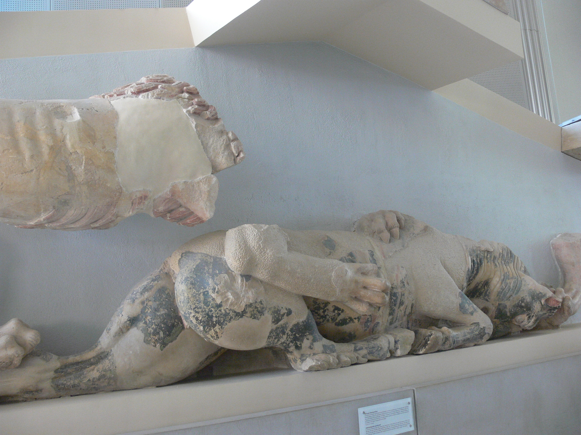 lions ravage a bull - decorative stones from the parthanon