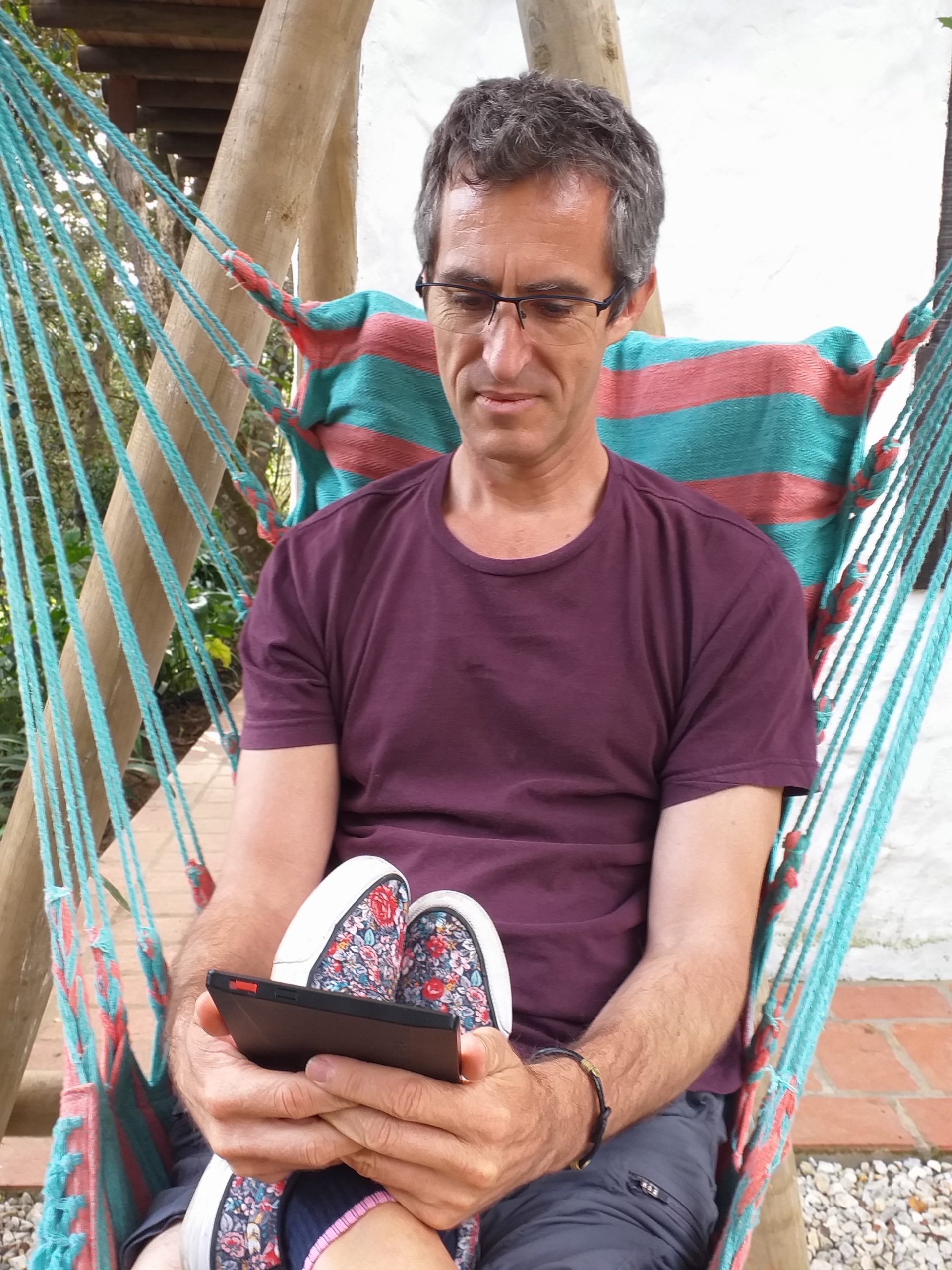 Together in the hammock chairs